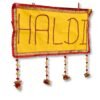 HALDI Banner Yellow & Red Velvet