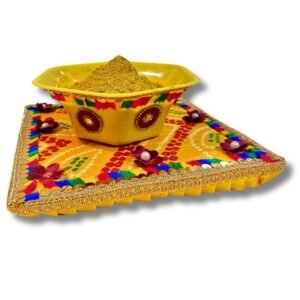 Haldi Thali set with Big Bowl