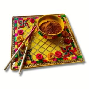 Haldi Thali with Haldi Mix (100 gm) & sticks (2)