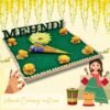 Decorated Mehendi Board with Mehendi Cone (2)