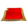 Red Aasan Kapda with Golden Lace (Pack of 2)