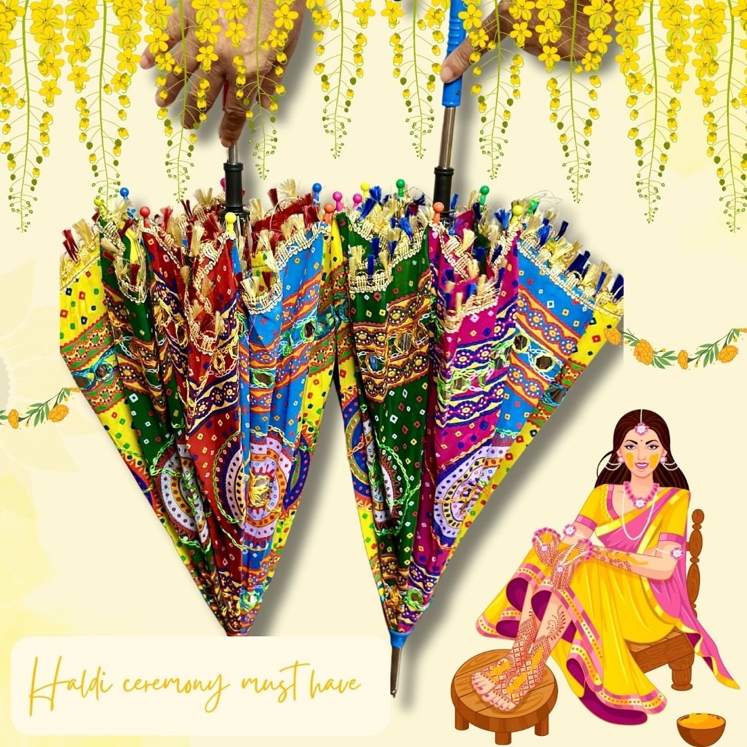 Umbrella haldi decoration for marriage