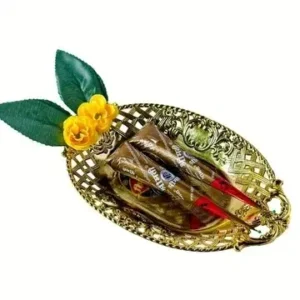 Mehendi Thali with 2 Mehendi Cones