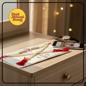 Bridal flower jewellery for haldi function