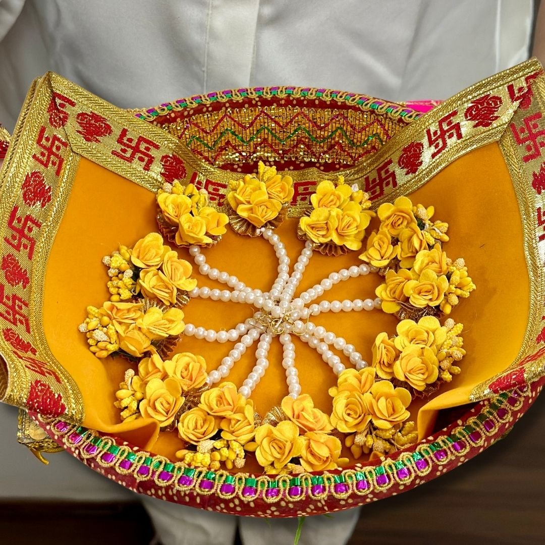 Yellow Maang tikka haldi