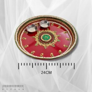 decorated pooja plate