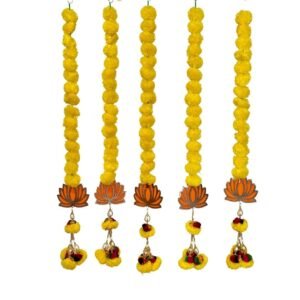 Marigold Orange Lotus String/ Garland/Toran (Pack of 2) / (Pack of 5)