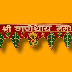 Ganeshay Red Velvet Toran Bandarwal