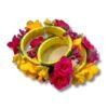 Pair of Bangles of Artificial Flowers for Bride during Wedding (Adjustable Bangle Jewellery) Baby Shower, Haldi Ceremony Accessories for home Return Gift for women