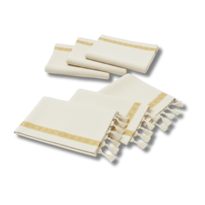 White Cotton Uparna / Angavastram for Groom – Pack of 6