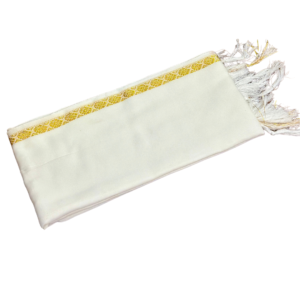 White Cotton Uparna / Angavastram for Groom Wedding Ceremonies