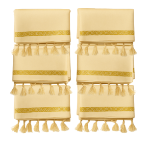 Cream Cotton Uparna / Angavastram for Groom – Pack of 6