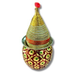 Decorated Mangal Kalash with Nariyal – Classic Wedding & Pooja Essential