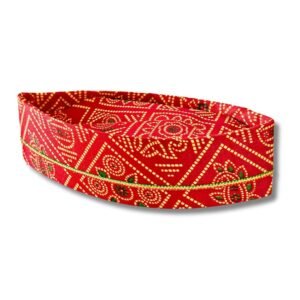 Bandhani Style Wedding Topi for Traditional Ceremonies (Pack of 1)