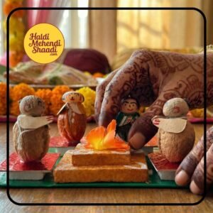 Bride Groom and Panditji Golu Dolls