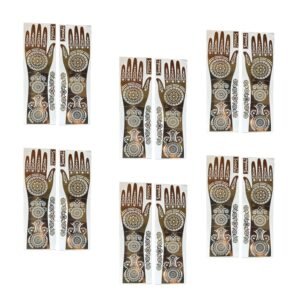 Full-Hand Mehendi Stencil Set (Pack of 6 Pairs) – DIY Wedding Kit