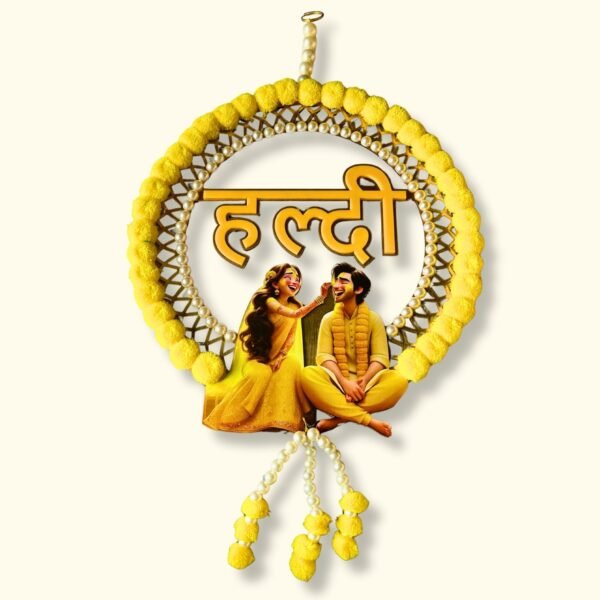 Haldi decoration items banners boards