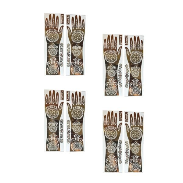 Henna bridal mehendi sticker stencil for wedding