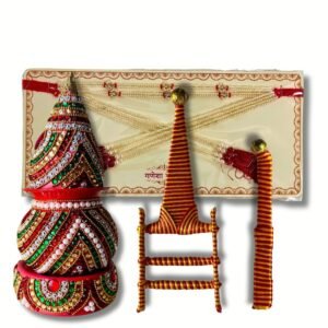 Maharashtrian Wedding Ritual Set – Mundavalya, Kalash & Bride–Groom Kataar