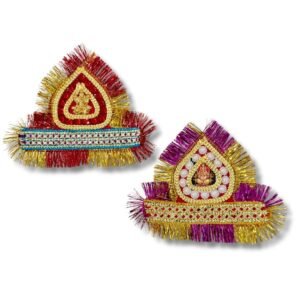 Small Maur Mukut & Mauri Sehra Set for Traditional Wedding Rituals