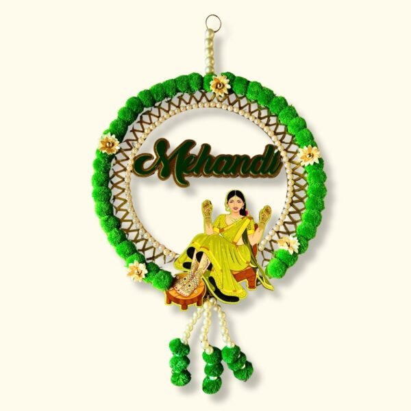 Mehandi decorations for bride and groom