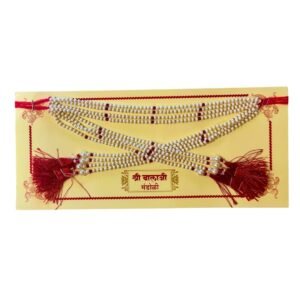 Traditional Maharashtrian Mundavalya Set (Pack of 2) – Pearl & Gold Mandodi