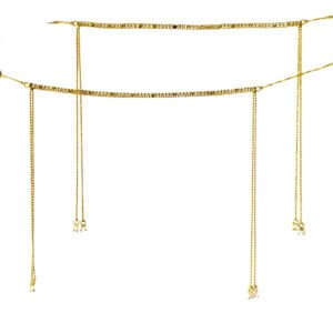 Golden Maharashtrian Mundavalya Set (Pack of 2) – Bride & Groom