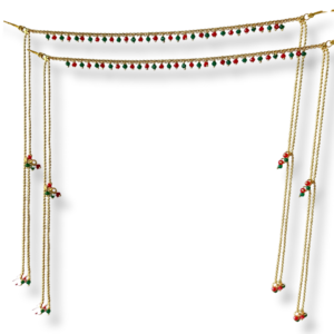 Maharashtrian Mundavalya Set with Red & Green Moti (Pack of 2)