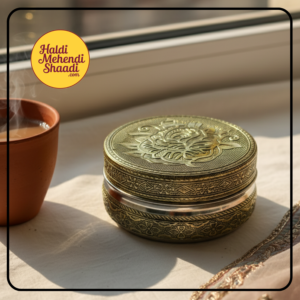 decorated steel dabba