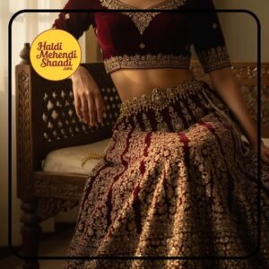 HALDI MEHENDI SHAADI Kamar patta Traditional Antique Golden Temple Jewellery Kardhani for Women | Kamar bandh with Goddess Lakshmi Motif | Bridal, Festive (F) - PT02