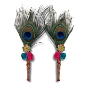 Mor Pankh Tilak Stick for Tilak Function/Engagement/Grah Pravesh/Haldi Kumkum/Baraat Swagat/Wedding/Pooja - Pack of 2 - EN17B