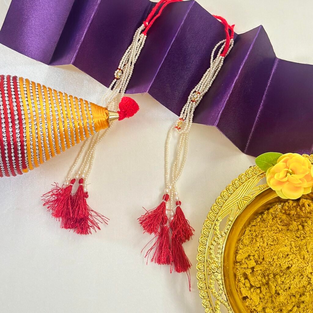 Shriphal Mandodi Haldi Platter Combo for Bride & Groom | Fancy Decorative Wedding Functions Items - HA22