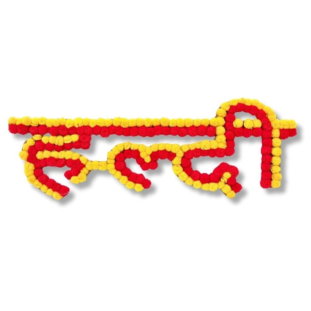 Haldi Name Board in Hindi Banner (MDF) Props Backdrop Marriage Function Stage | North Indian Hindu Marathi Wedding Decorations - HA34
