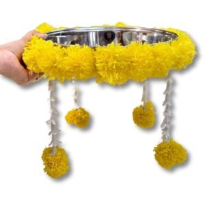 Marigold Decorated Jalleda for Haldi ceremony | Mangal Snanam | Tamil Telugu South Indian weddings Jaldhara Sahastra Dhara Jalladai Salladai - HA4